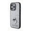 Karl Lagerfeld Fixed Glitter Choupette Logo Metal Pin - dėklas iPhone 15 Pro Max (sidabrinis)