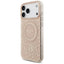Guess IML Flowers Electro Pearl Strap MagSafe – dėklas iPhone 17 Pro Max (rožinis)