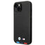 BMW Leather Hot Stamp Tricolor – dėklas iPhone 14 Plus (juodas)