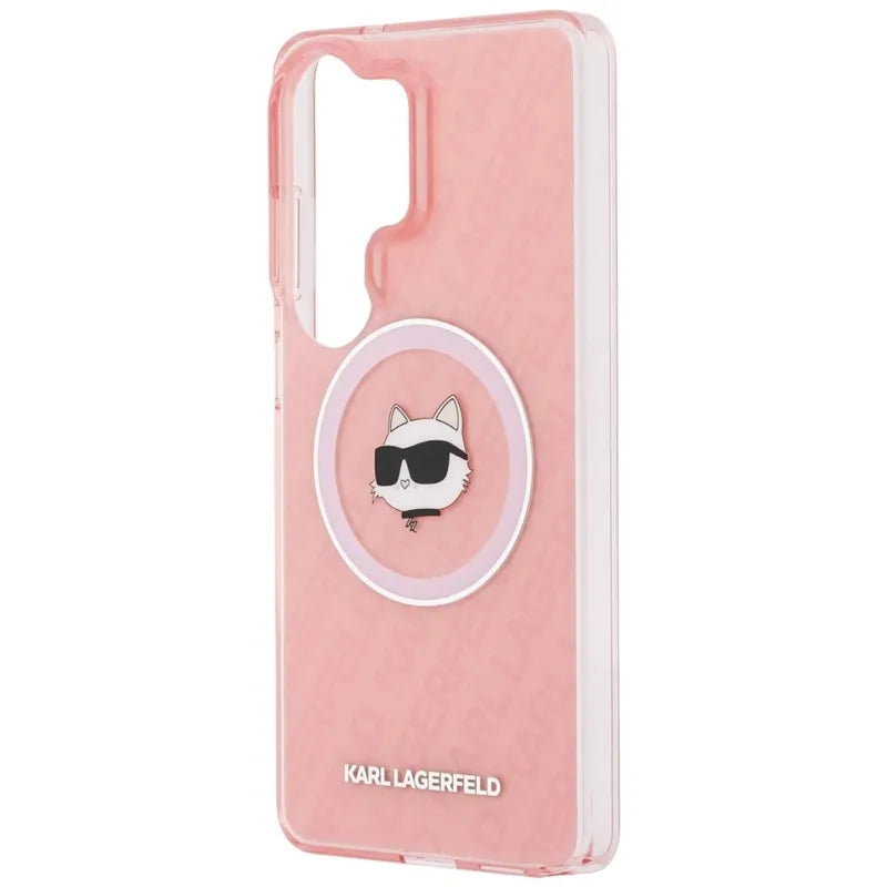Karl Lagerfeld IML Repeated Choupette MagSafe – Samsung Galaxy S26 Ultra dėklas (rožinis)