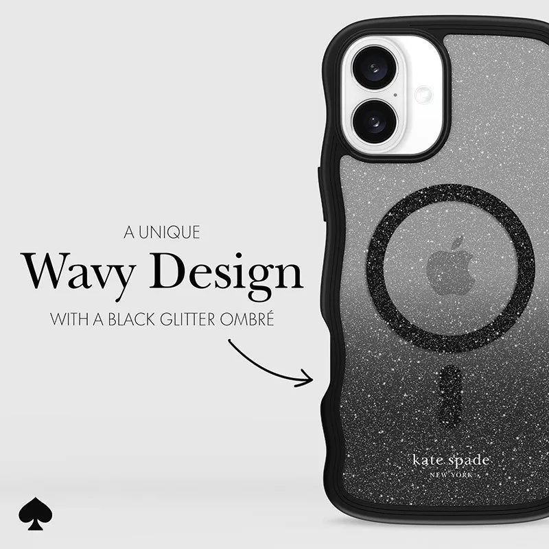 Kate Spade New York Wavy MagSafe – dėklas iPhone 16 Plus (Nightfall)