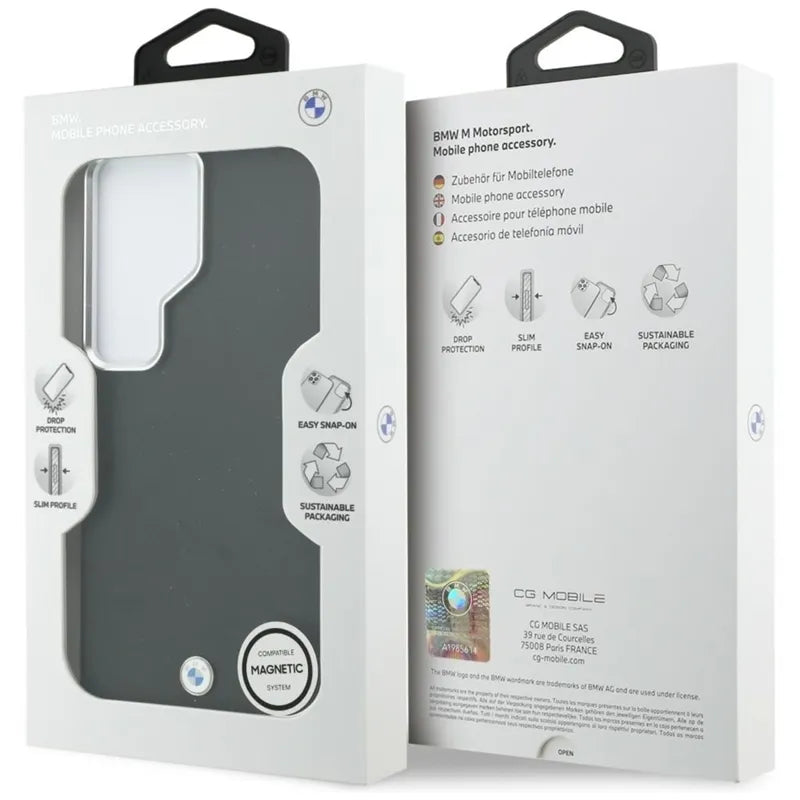 BMW Sign Metal Logo MagSafe – dėklas Samsung Galaxy S26 Ultra (juodas)