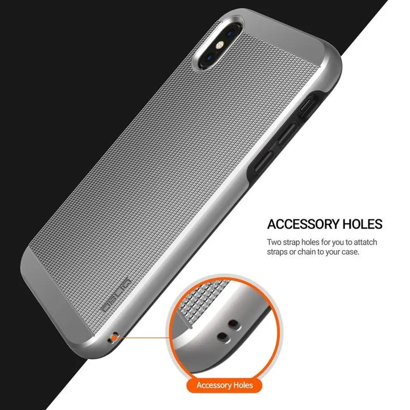 Obliq Slim Meta – dėklas iPhone Xs / X (Satin Silver)