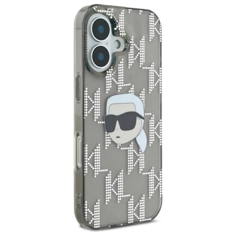 Karl Lagerfeld IML Karl Head Electroplated - dėklas, skirtas iPhone 16 (juodas)