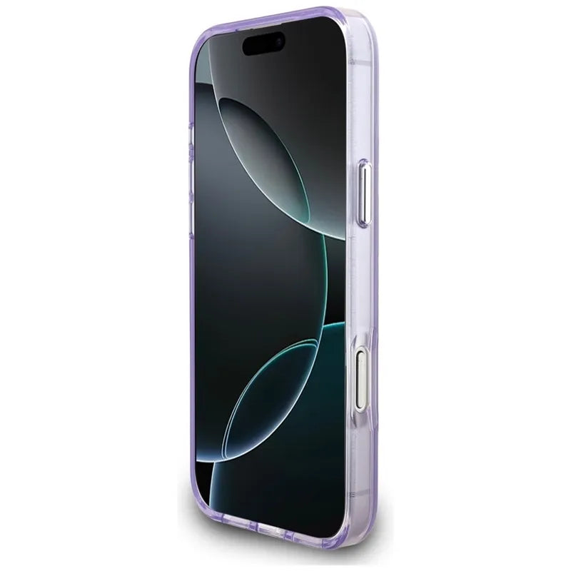 Karl Lagerfeld IML Aquarelle Karl & Choupette & Logo MagSafe - Dėklas iPhone 17 Pro Max (Violetinis)