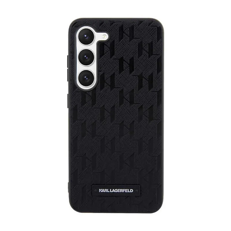 Karl Lagerfeld Saffiano Monogram Metal Logo - Dėklas Samsung Galaxy S24 (juodas)
