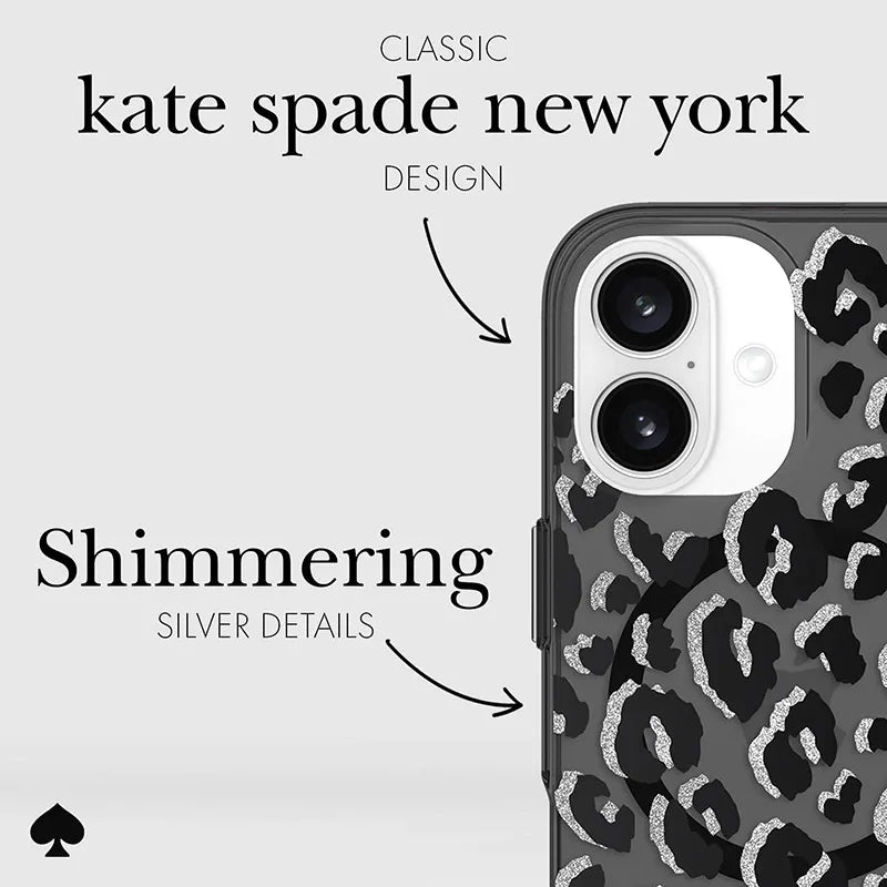 Kate Spade New York apsauginis „MagSafe“ dėklas, skirtas iPhone 16 (City Leopard)
