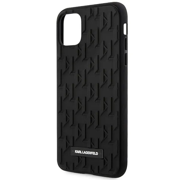 Karl Lagerfeld Monogram 3D Pattern – dėklas iPhone 11 (juodas)