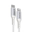 Crong Armor Link - USB-C į Lightning greito įkrovimo MFi laidas 150 cm (baltas)
