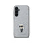 Karl Lagerfeld Fixed Glitter Ikonik Logo Metal Pin - dėklas Samsung Galaxy A35 5G (sidabrinis)