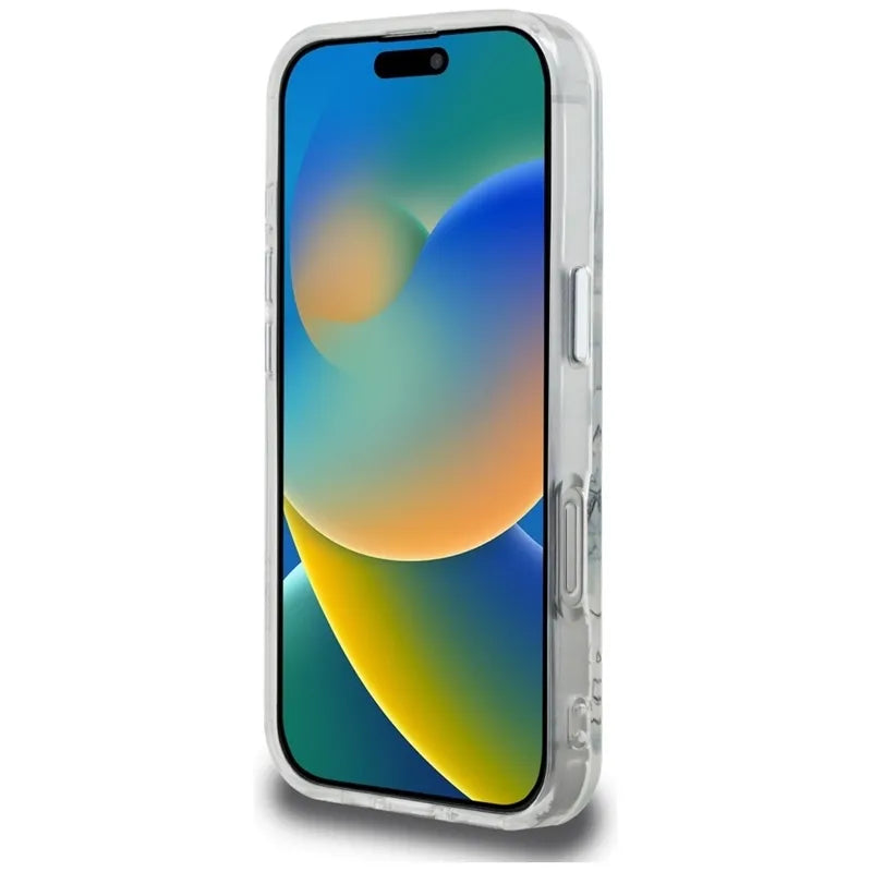 Karl Lagerfeld IML Sketched Graphic – dėklas iPhone 16 Pro (skaidrus)