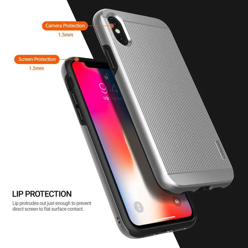 Obliq Slim Meta – dėklas iPhone Xs / X (Satin Silver)