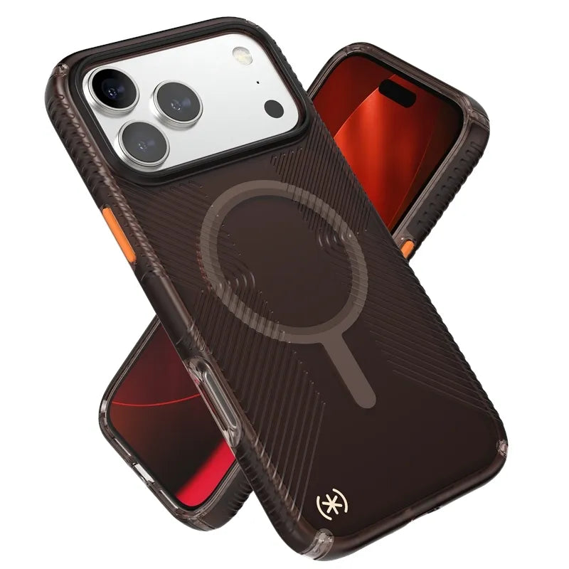 Speck Presidio Lux Grip MagSafe – Dėklas skirtas iPhone 17 Pro Max (Luxury Shade Matte / Oranžinė)