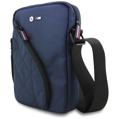 BMW Nylon Pockets & Metal Logo – 8" planšetės krepšys (tamsiai mėlynas)