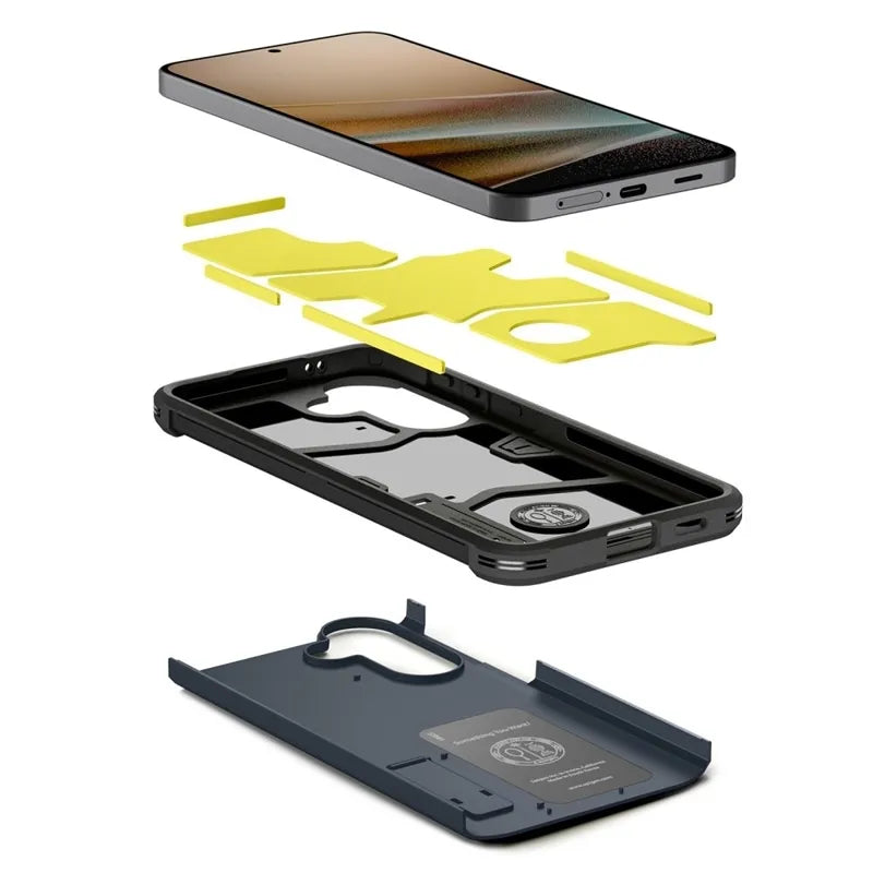 Spigen Tough Armor – dėklas Samsung Galaxy A57 5G (Metal Slate)