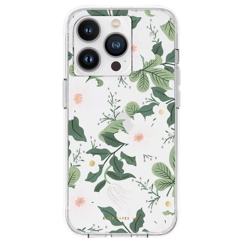 Rifle Paper Clear – dėklas iPhone 14 Pro (Willow)