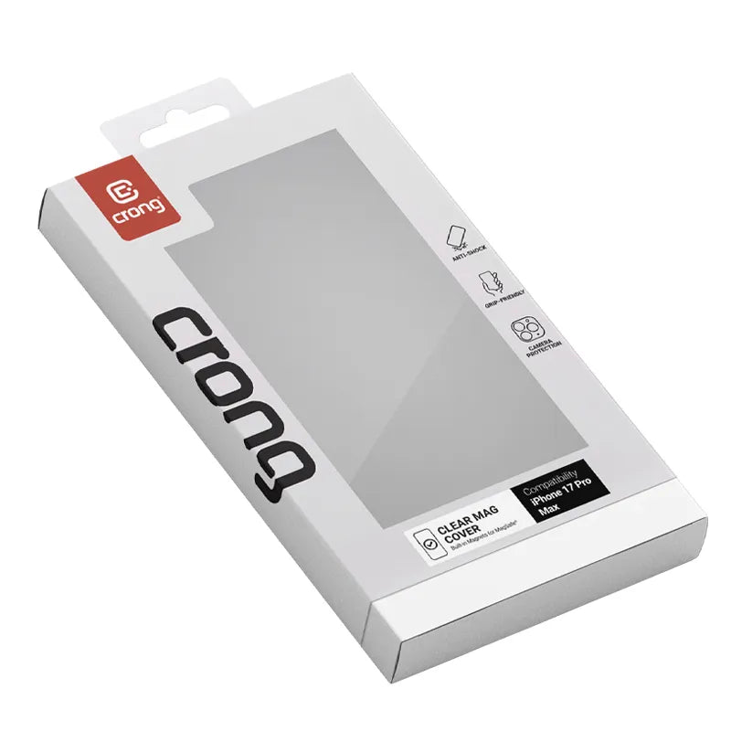 Crong Clear MAG Cover – MagSafe dėklas iPhone 17 Pro Max (skaidrus)