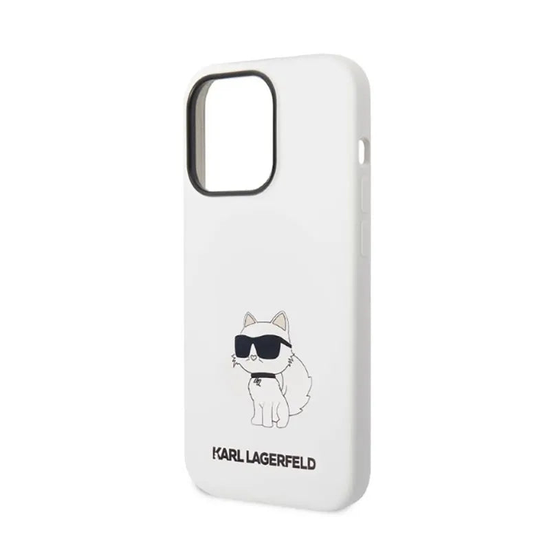 Karl Lagerfeld Silicone NFT Choupette – dėklas iPhone 14 Pro Max (baltas)