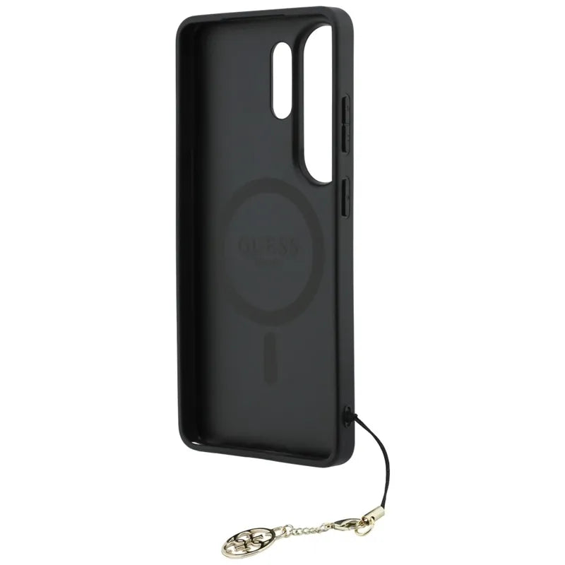 „Guess 4G Classic Logo Charm MagSafe“ – dėklas Samsung Galaxy S26 Ultra (juodas)