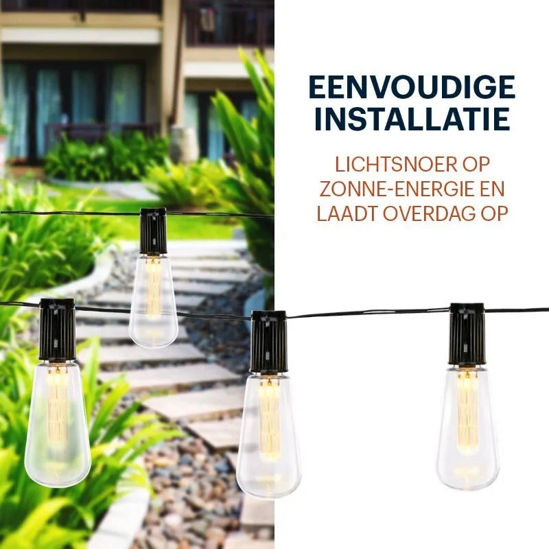 Grundig – saulės energija maitinamos LED sodo lemputės 3,35 m