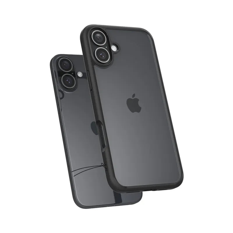 Spigen Ultra Hybrid – dėklas iPhone 16 telefonui (matinė juoda)