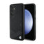 BMW Signature Leather Crossing Lines Pattern – Dėklas Samsung Galaxy S24+ telefonui (juodas)