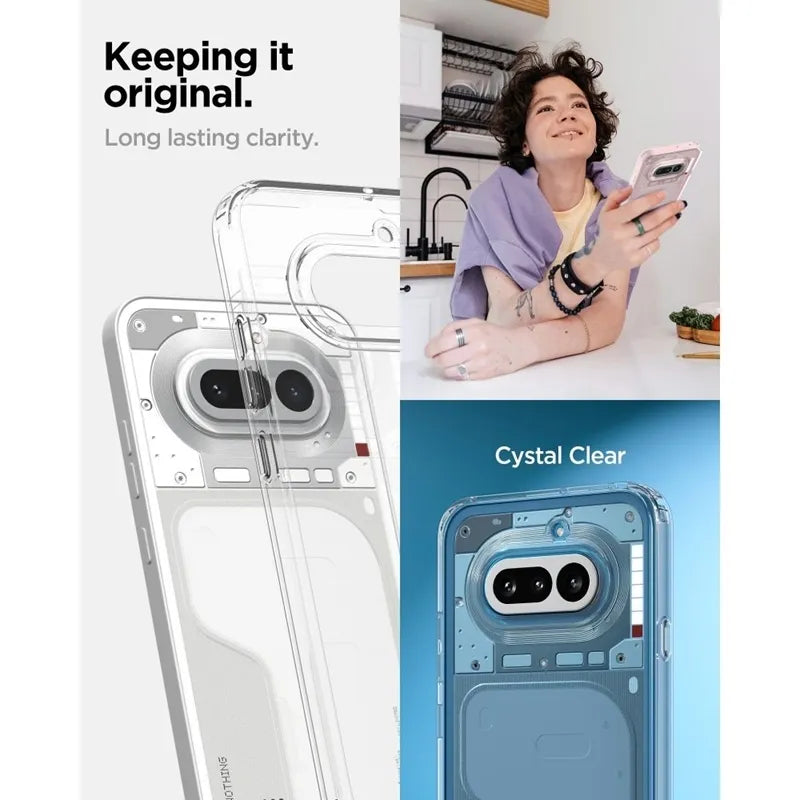 Spigen Ultra Hybrid – dėklas Nothing Phone 4a (skaidrus)