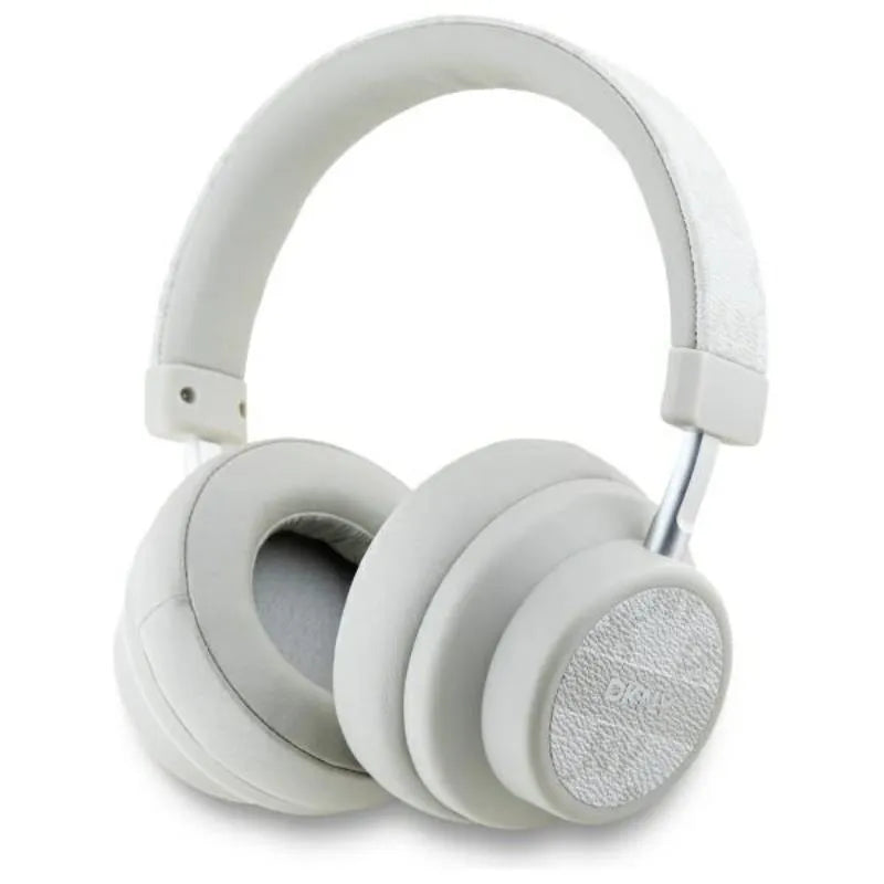 DKNY Checkered Pattern – belaidės Bluetooth V5.3 ausinės (perlo spalvos)
