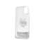 Karl Lagerfeld Liquid Glitter NFT Choupette Head - dėklas iPhone 11 (sidabrinis)
