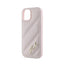 Karl Lagerfeld Diagonal Quilted Script – Dėklas iPhone 15 / 14 / 13 (rožinis)