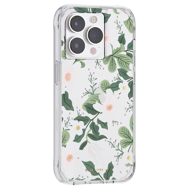 Rifle Paper Clear – dėklas iPhone 14 Pro (Willow)
