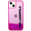 Karl Lagerfeld Liquid Glitter Translucent Elongated Logo dėklas – dėklas iPhone 14 Plus (rožinis)