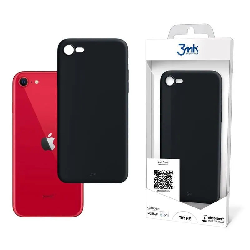 3mk Matt Case – dėklas, skirtas Apple iPhone SE 2020 / 2022 (juodas)