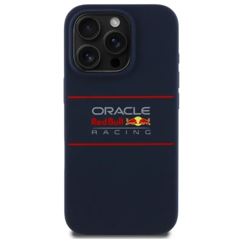 Red Bull Silicone Horizontal Logo MagSafe – iPhone 16 Pro Max dėklas (tamsiai mėlynas)