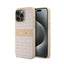 DKNY Leather Mono Stripe & Metal Logo – dėklas iPhone 15 Pro Max (rožinis)