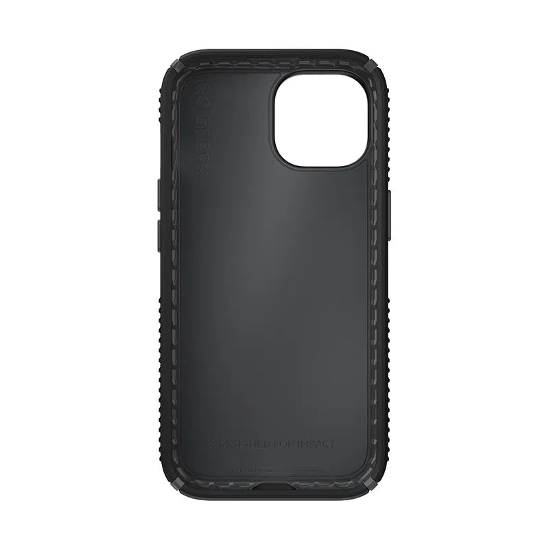 Speck Presidio2 Grip – Dėklas iPhone 17e / 16e / 15 / 14 / 13 (juodas / pilkas / baltas)