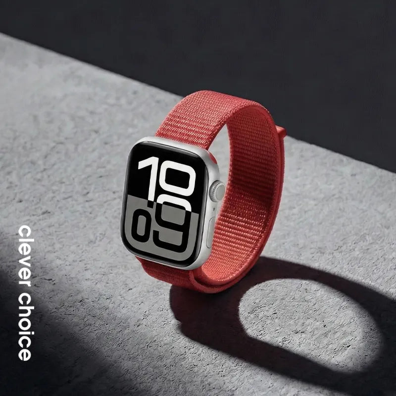 Crong Nylon – sportinis dirželis Apple Watch 38/40/41/42 mm (Red Fusion)