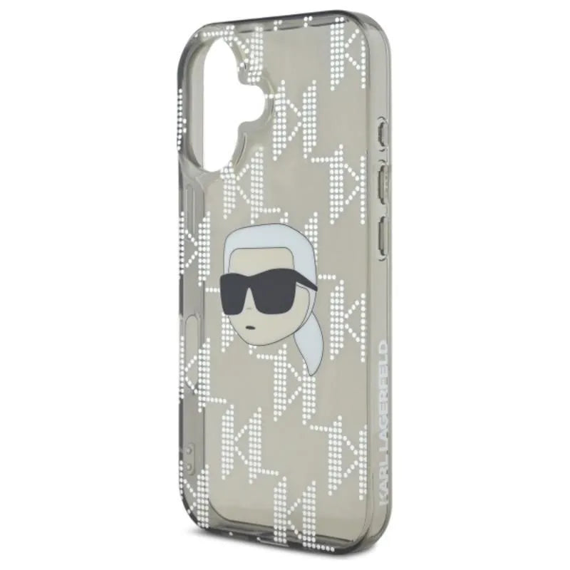 Karl Lagerfeld IML Karl Head Electroplated - dėklas, skirtas iPhone 16 (juodas)