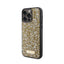 Guess Rhinestone Metal Logo – dėklas iPhone 15 Pro Max telefonui (geltonas)