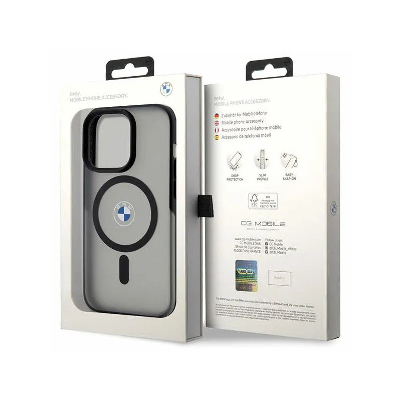 BMW Signature MagSafe – Dėklas iPhone 14 Pro Max (juodas)