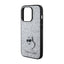 Karl Lagerfeld Fixed Glitter Choupette Logo Metal Pin - dėklas iPhone 15 Pro Max (sidabrinis)