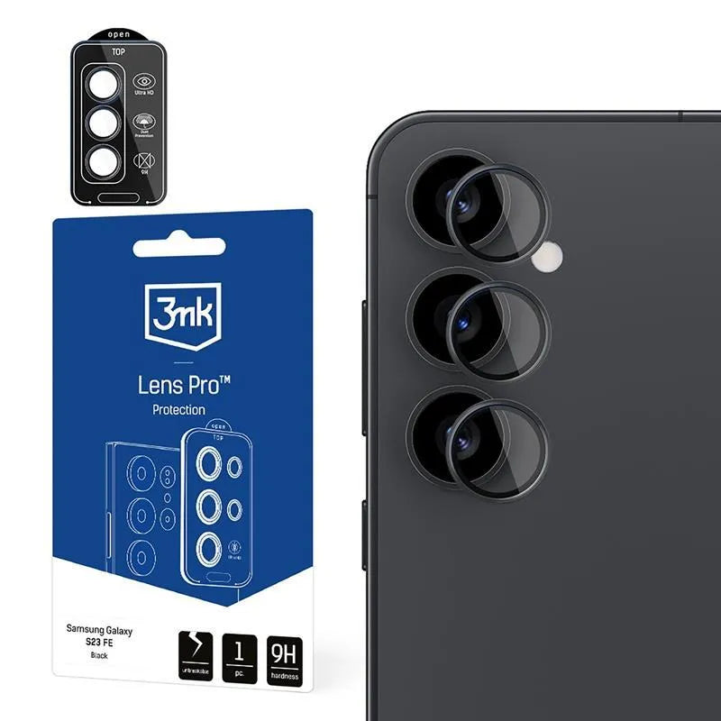 3mk Lens Protection Pro – fotoaparato objektyvo stiklas, skirtas Samsung Galaxy S25 (juodas)