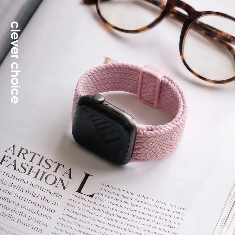 Crong Wave Band – pintas dirželis Apple Watch 38/40/41/42 mm (rožinis)