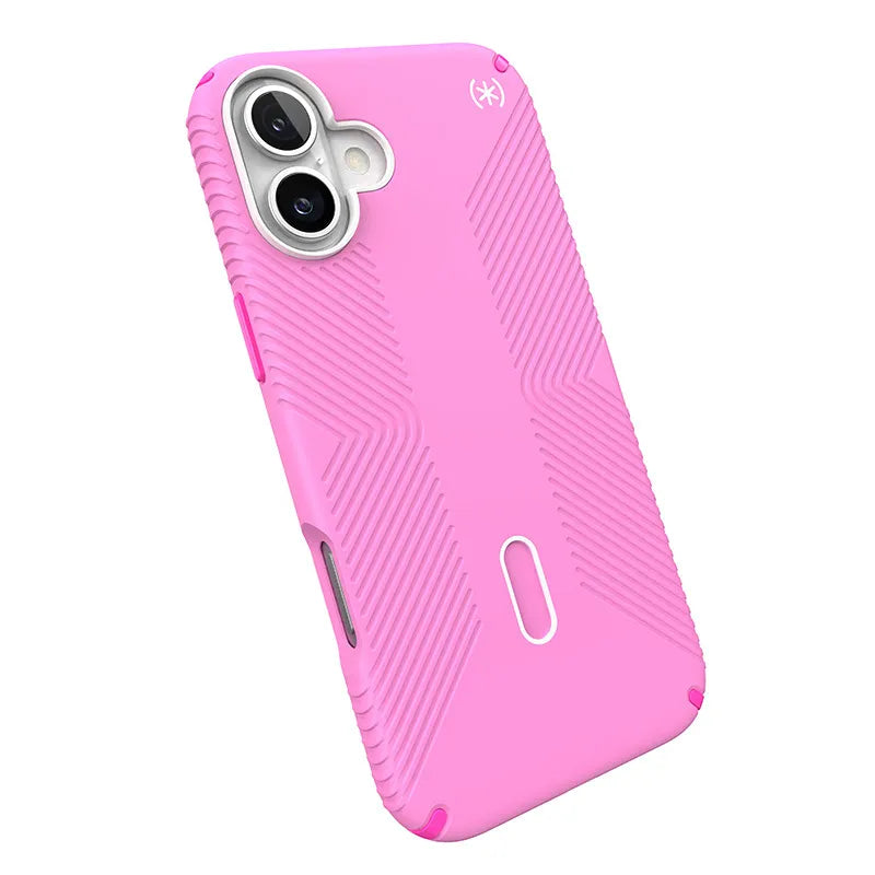 Speck Presidio2 Grip ClickLock & MagSafe - iPhone 16 Plus dėklas (True Pink / Shocking Pink / White)