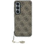 Guess 4G Classic Logo Charm MagSafe – dėklas Samsung Galaxy S26 (rudos spalvos)