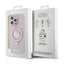 Hello Kitty Ring Stand Glitter Electrop Logo MagSafe - dėklas iPhone 15 Pro Max (rožinis)