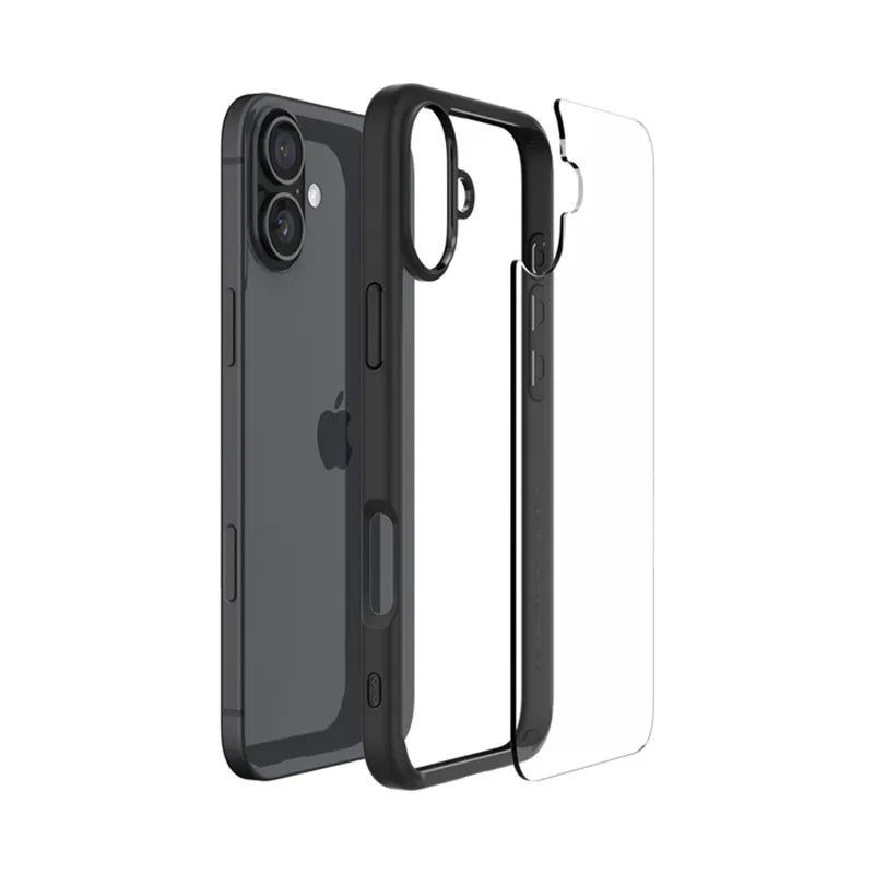 Spigen Ultra Hybrid – dėklas iPhone 16 telefonui (matinė juoda)