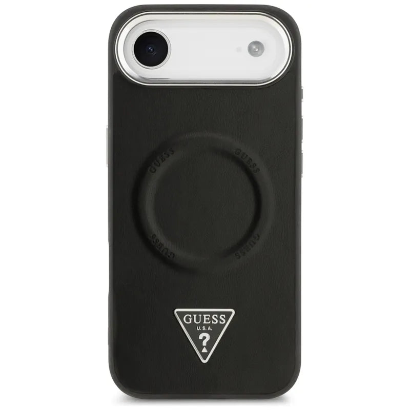 Guess Triangle Logo MagSafe - Dėklas iPhone Air (juodas)