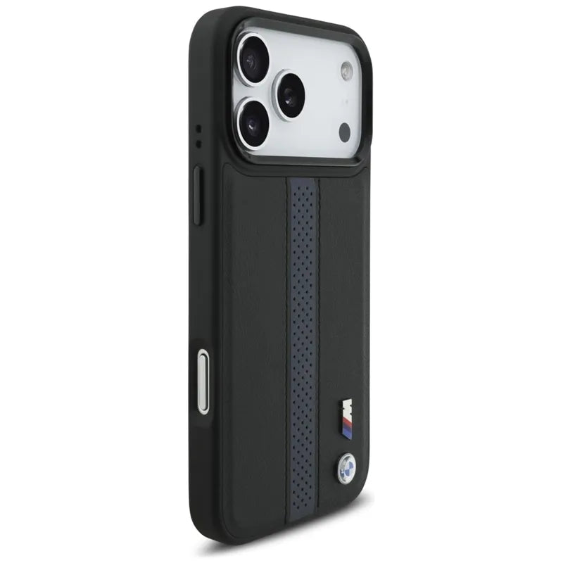 BMW M Perforated Stripe Logo MagSafe - iPhone 17 Pro Max dėklas (mėlynas)