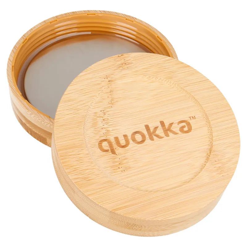 Quokka Deli Food Jar - stiklinis maisto indas / pietų dėžutė 820 ml (medžio raštas)